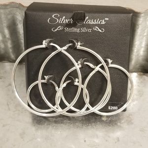New Sterling silver Hoop earrings